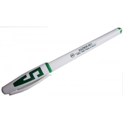 Ручка KAZMIR KZ-801 гелевая зеленая 0,5мм (12шт/уп)